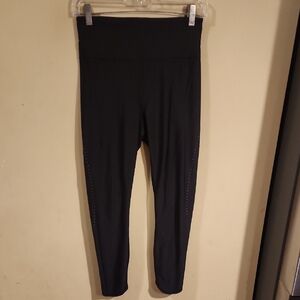 Athleta Dark Gray Laser-Cut 7/8 Tights